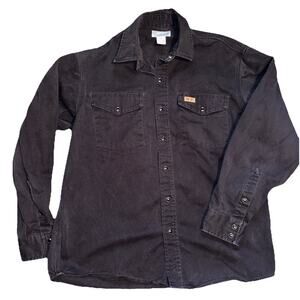 Carhartt Cotton Canvas Work Shirt Adult Medium Black Long Sleeve